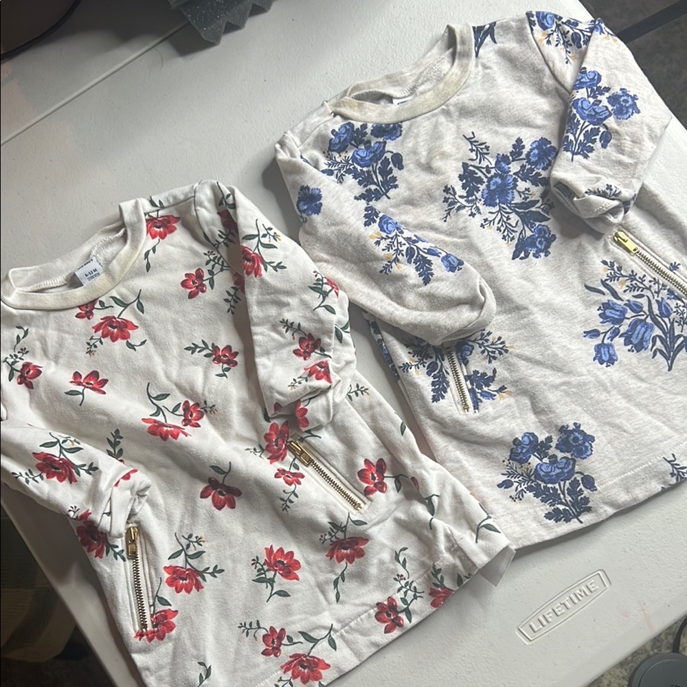 Old navy 6-12 month floral dresses